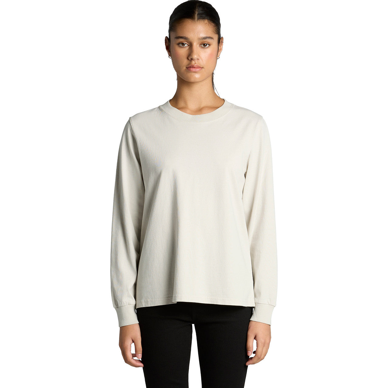 Wo's Heavy Faded L/S Tee – Long Sleeve Tee - FRONT