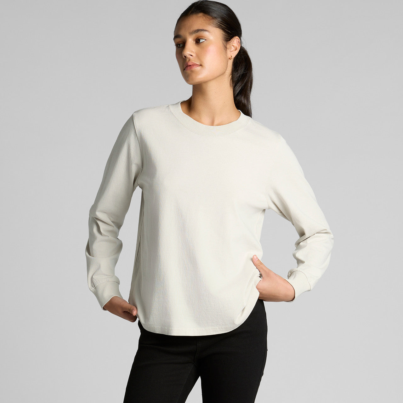 Wo's Heavy Faded L/S Tee – Long Sleeve Tee - BACK