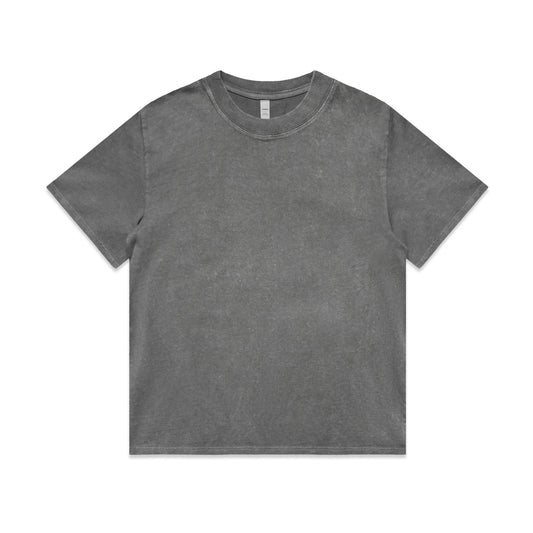 Wo's Stone Wash Heavy Tee – T-Shirt - Coal Stone