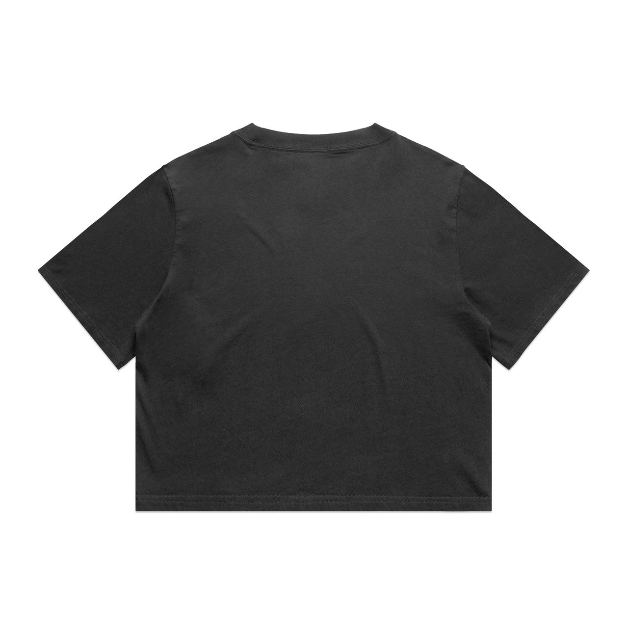 Wo's Heavy Faded Crop Tee – T-Shirt - FADED BLACK - BACK