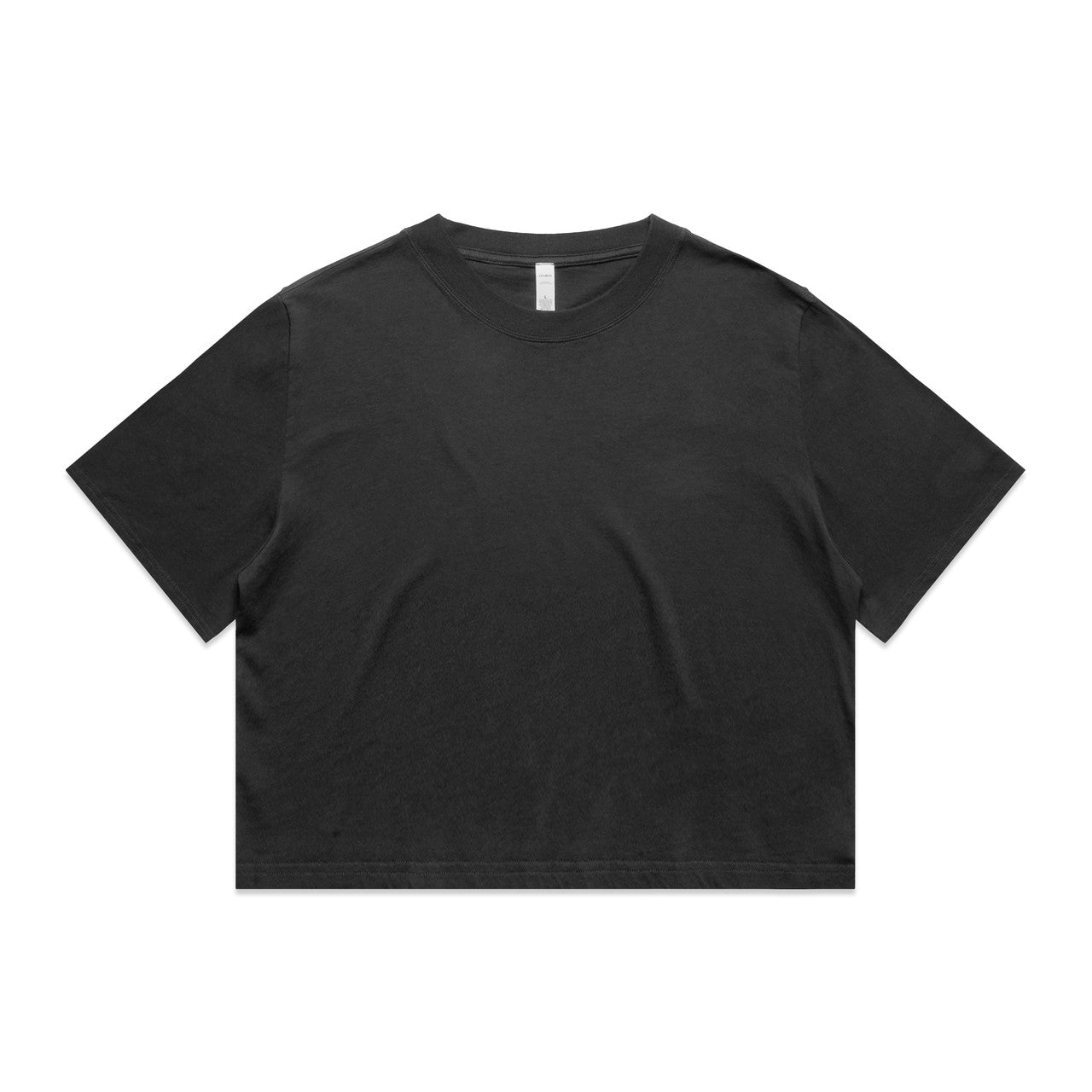 Wo's Heavy Faded Crop Tee – T-Shirt - Faded Black
