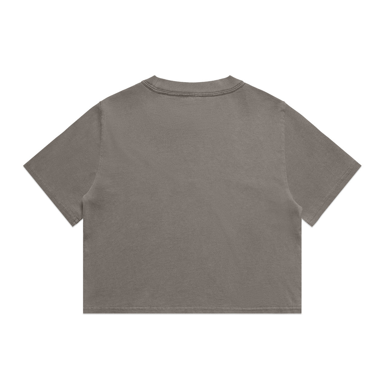 Wo's Heavy Faded Crop Tee – T-Shirt - FADED GREY - BACK