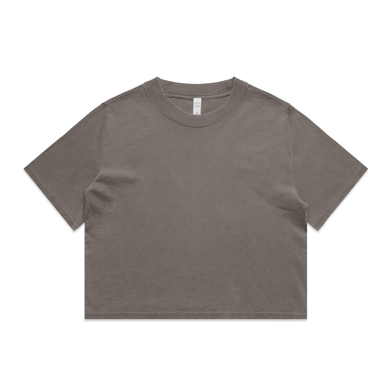 Wo's Heavy Faded Crop Tee – T-Shirt - Faded Grey