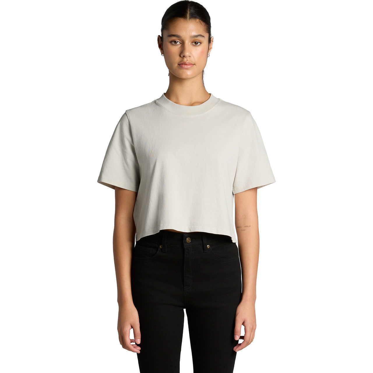 Wo's Heavy Faded Crop Tee – T-Shirt - FRONT