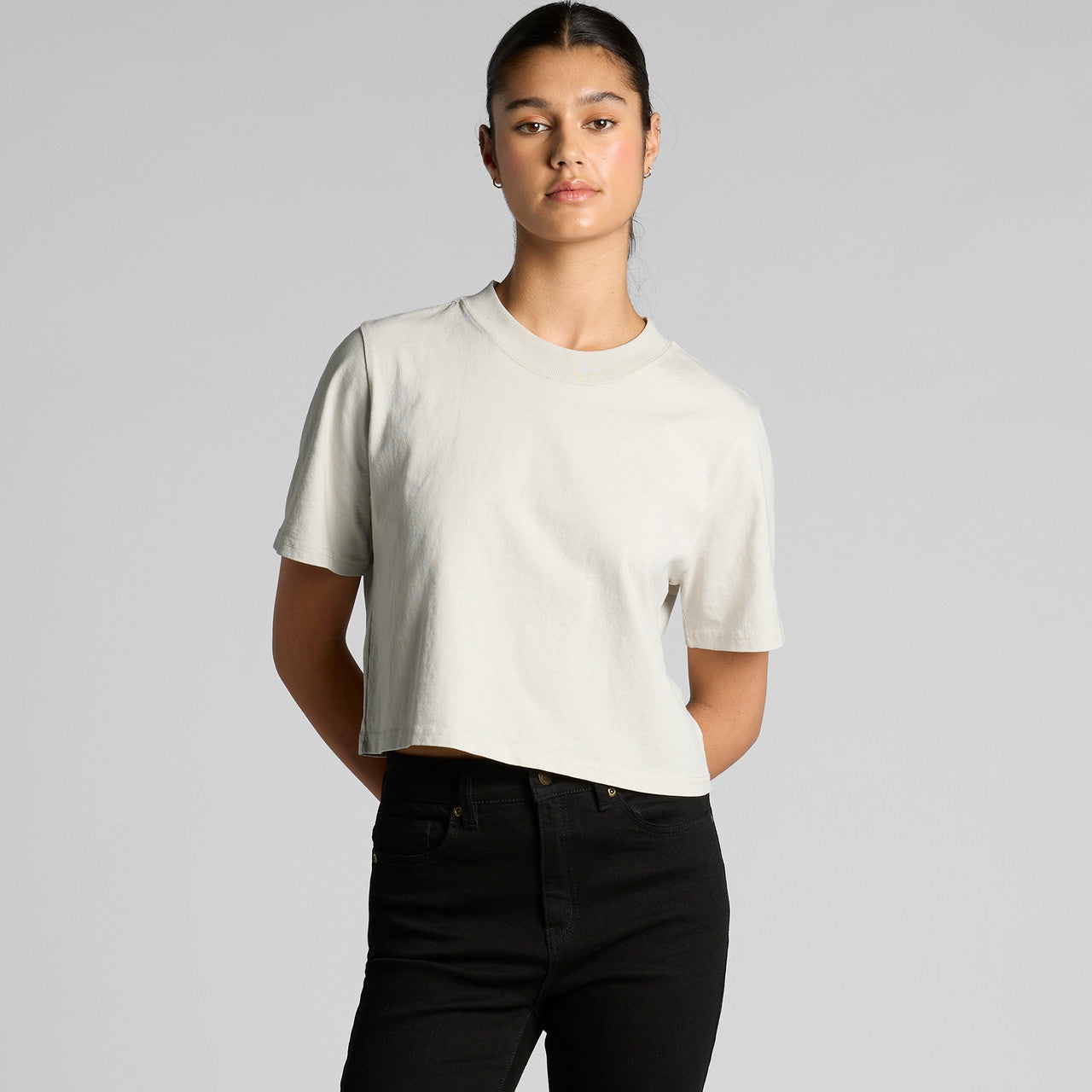 Wo's Heavy Faded Crop Tee – T-Shirt - BACK