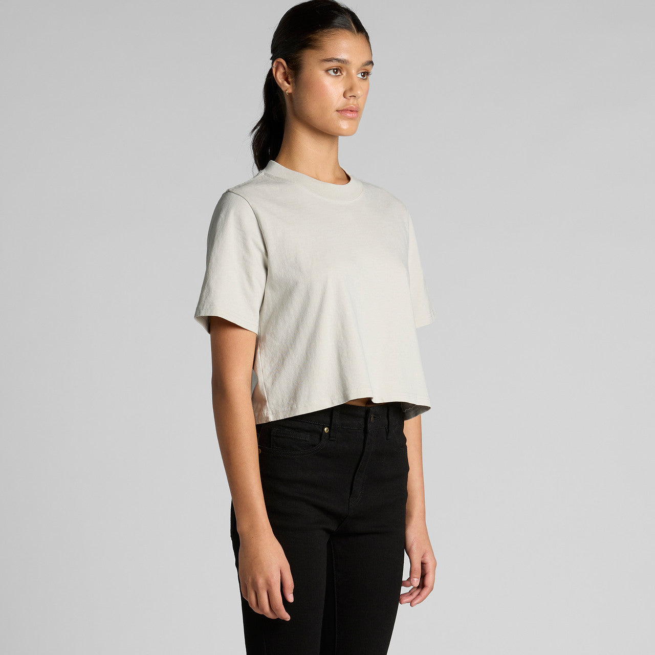 Wo's Heavy Faded Crop Tee – T-Shirt - TURN