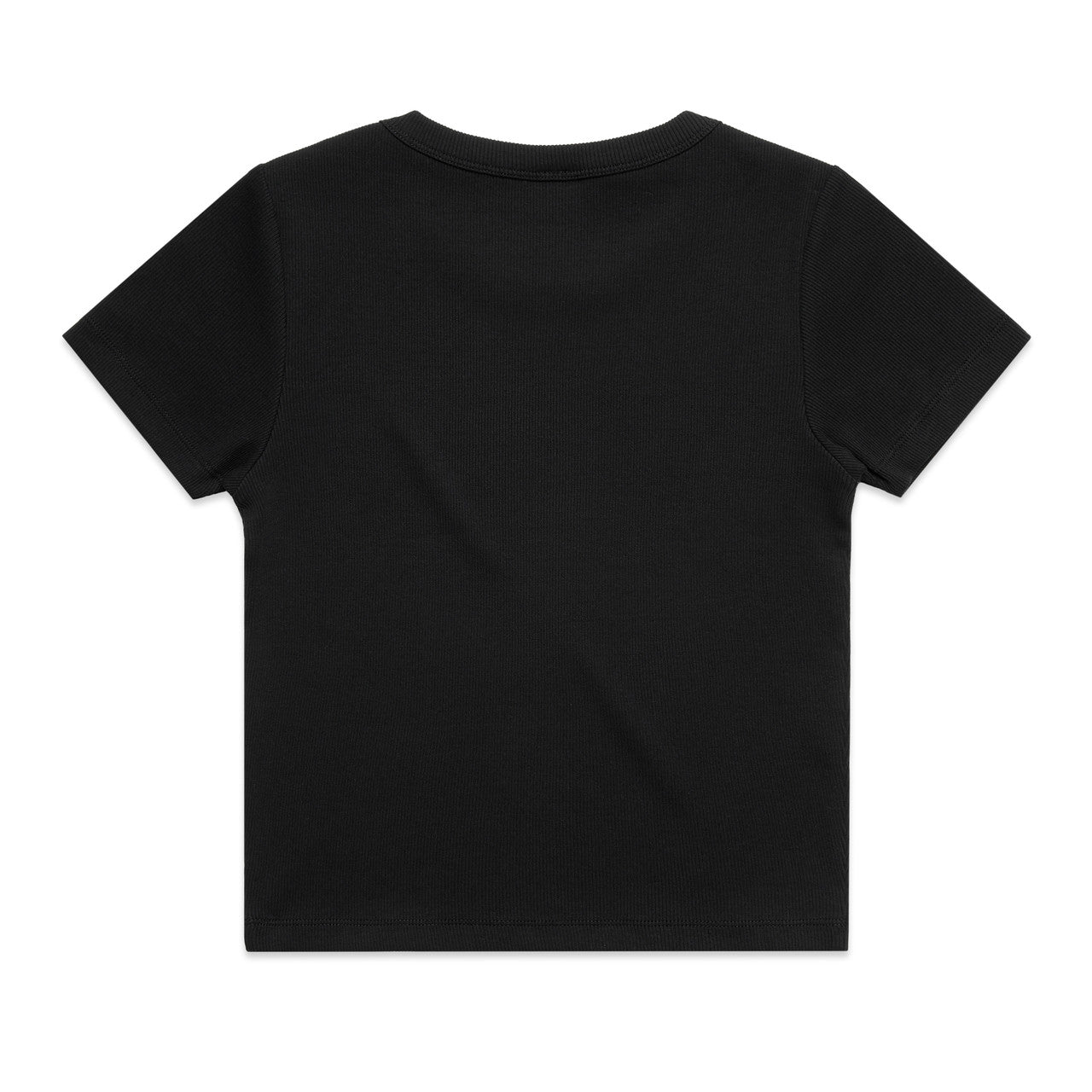 Wo's Organic Rib Tee – T-Shirt - BLACK - BACK