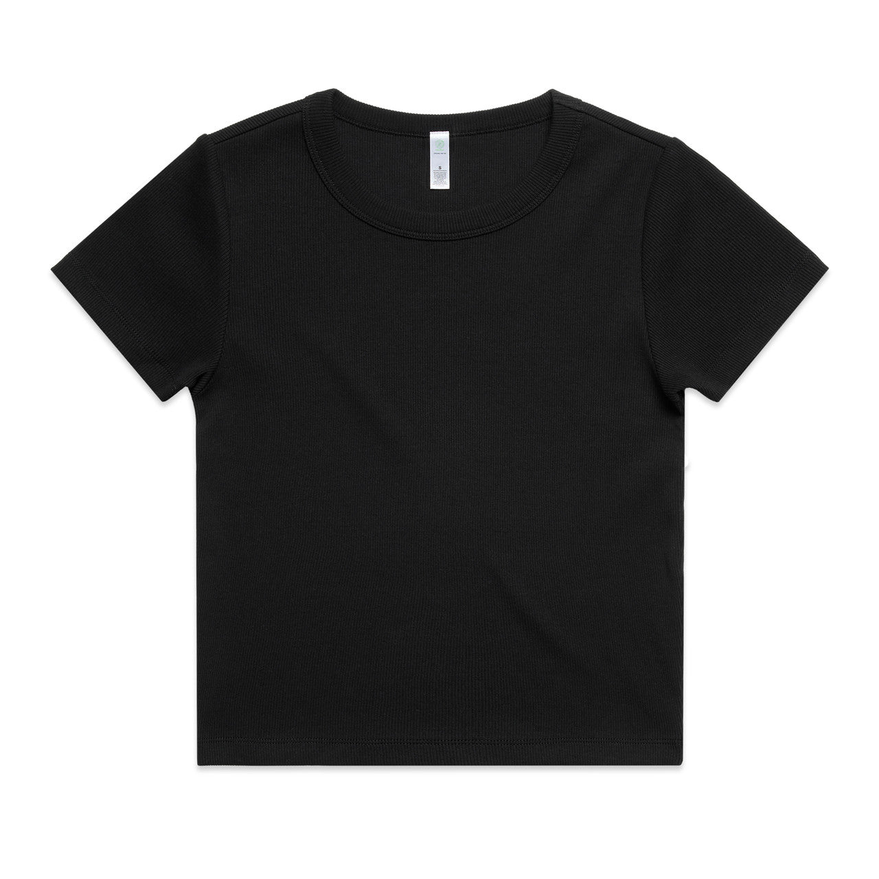 Wo's Organic Rib Tee – T-Shirt - Black