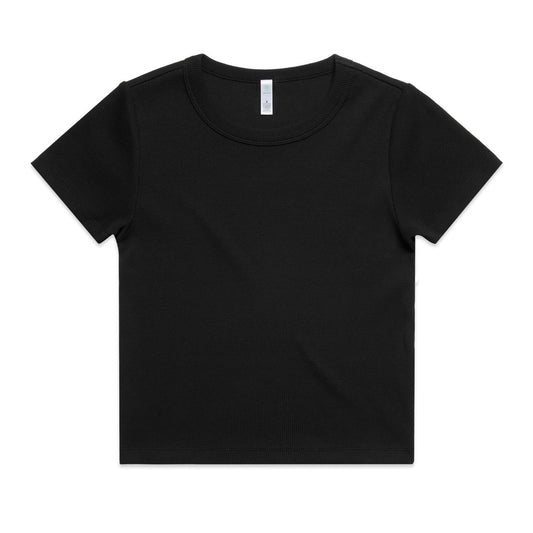 Wo's Organic Rib Tee – T-Shirt - Black