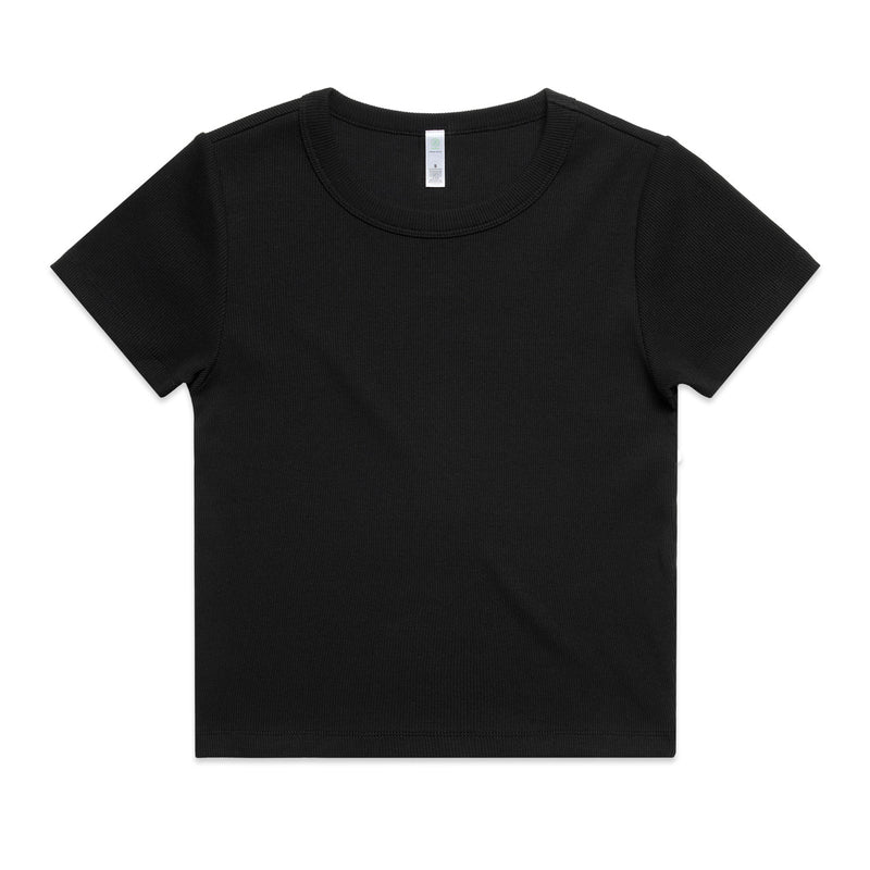 Wo's Organic Rib Tee – T-Shirt - Black