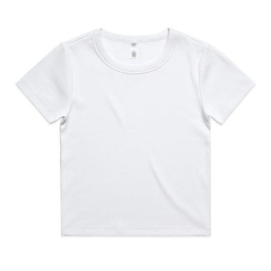 Wo's Organic Rib Tee – T-Shirt - White