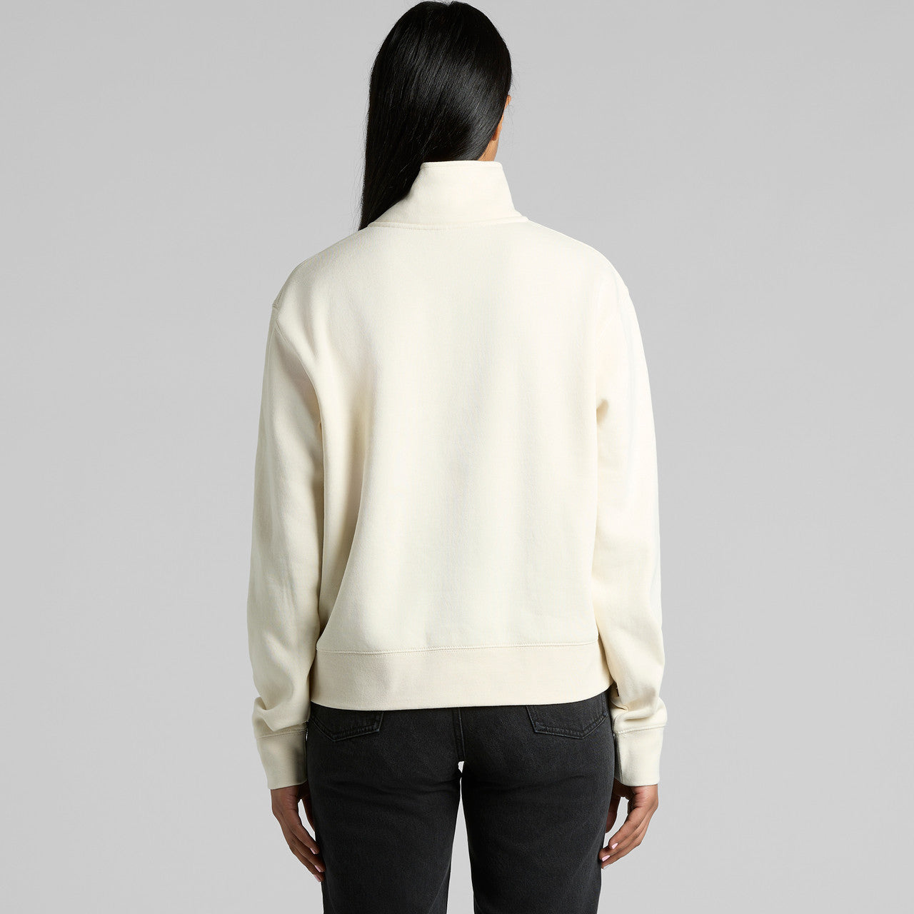 Wo's Stencil Half Zip Crew – Hoodie - BACK