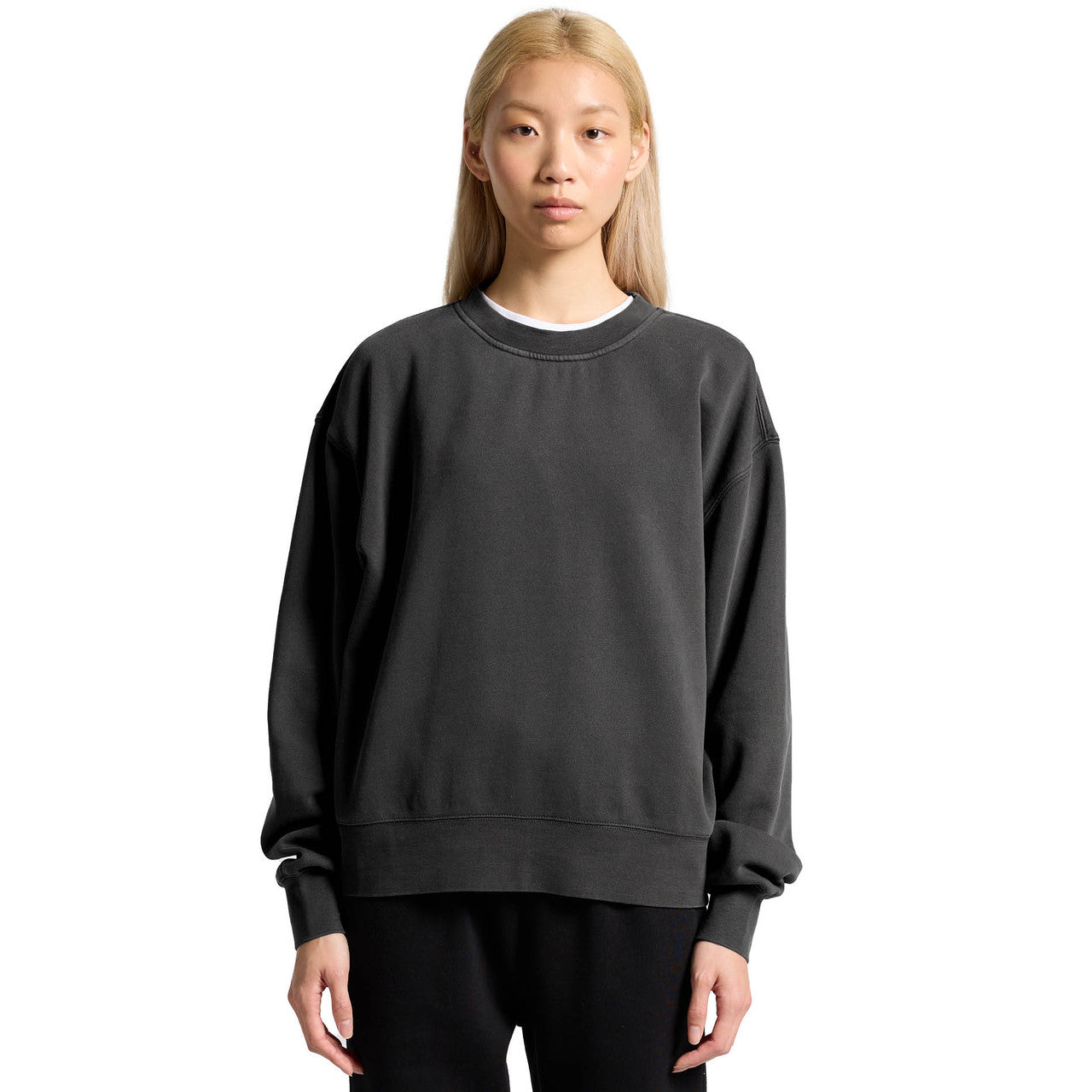 Wo's Relax Faded Crew – Sweatshirt - FRONT
