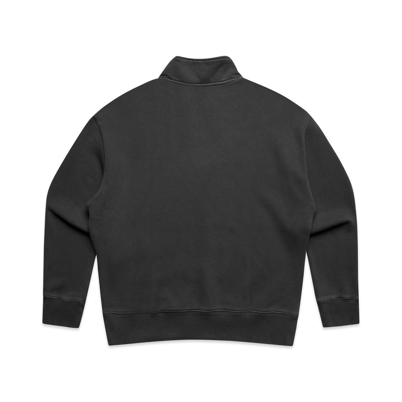 Wo's Relax Faded Half Zip – Hoodie - FADED BLACK - BACK