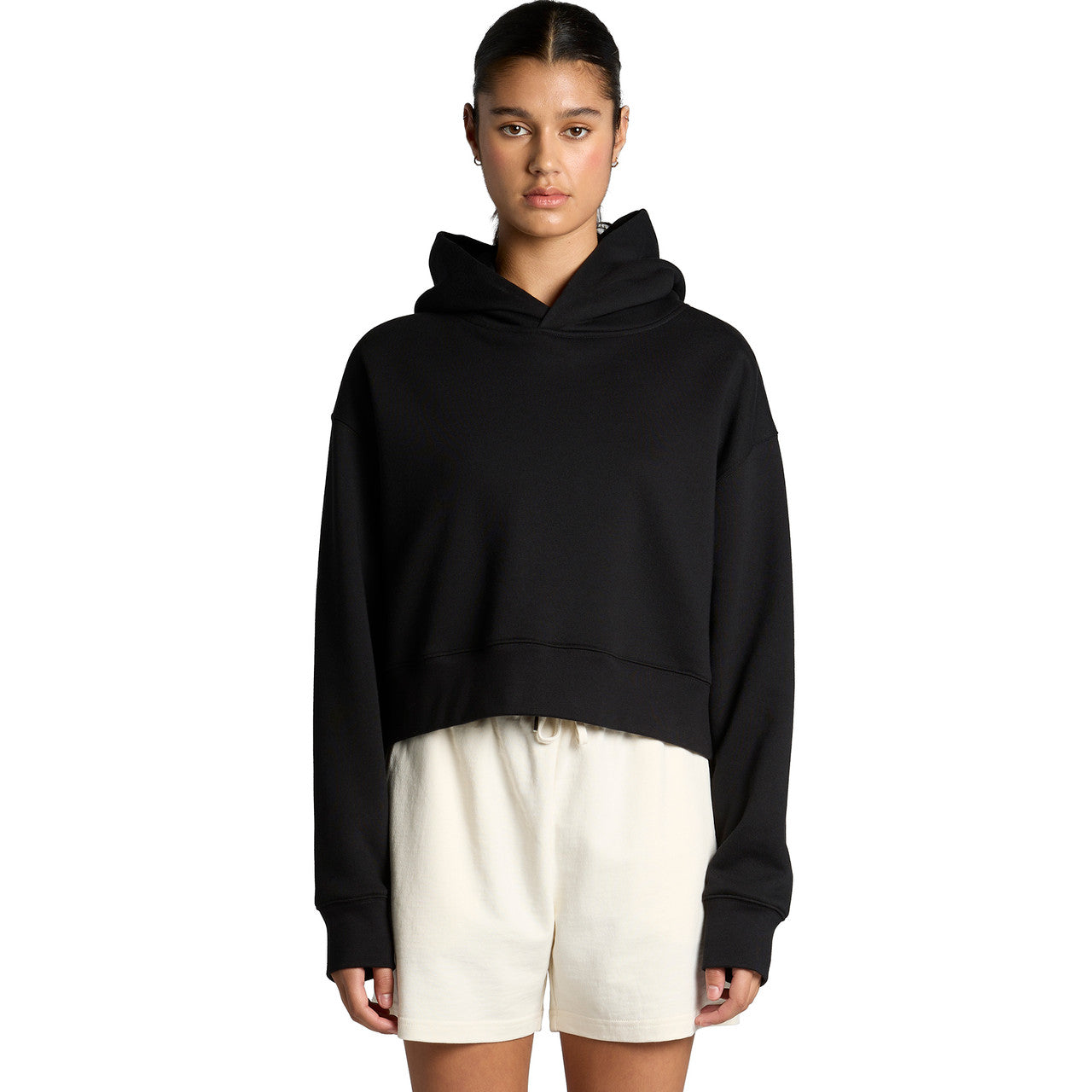 Wo's Relax Crop Hood – Hoodie - FRONT