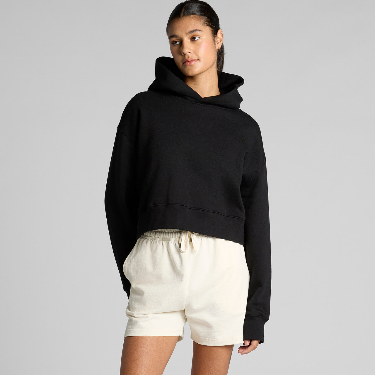 Wo's Relax Crop Hood – Hoodie - BACK