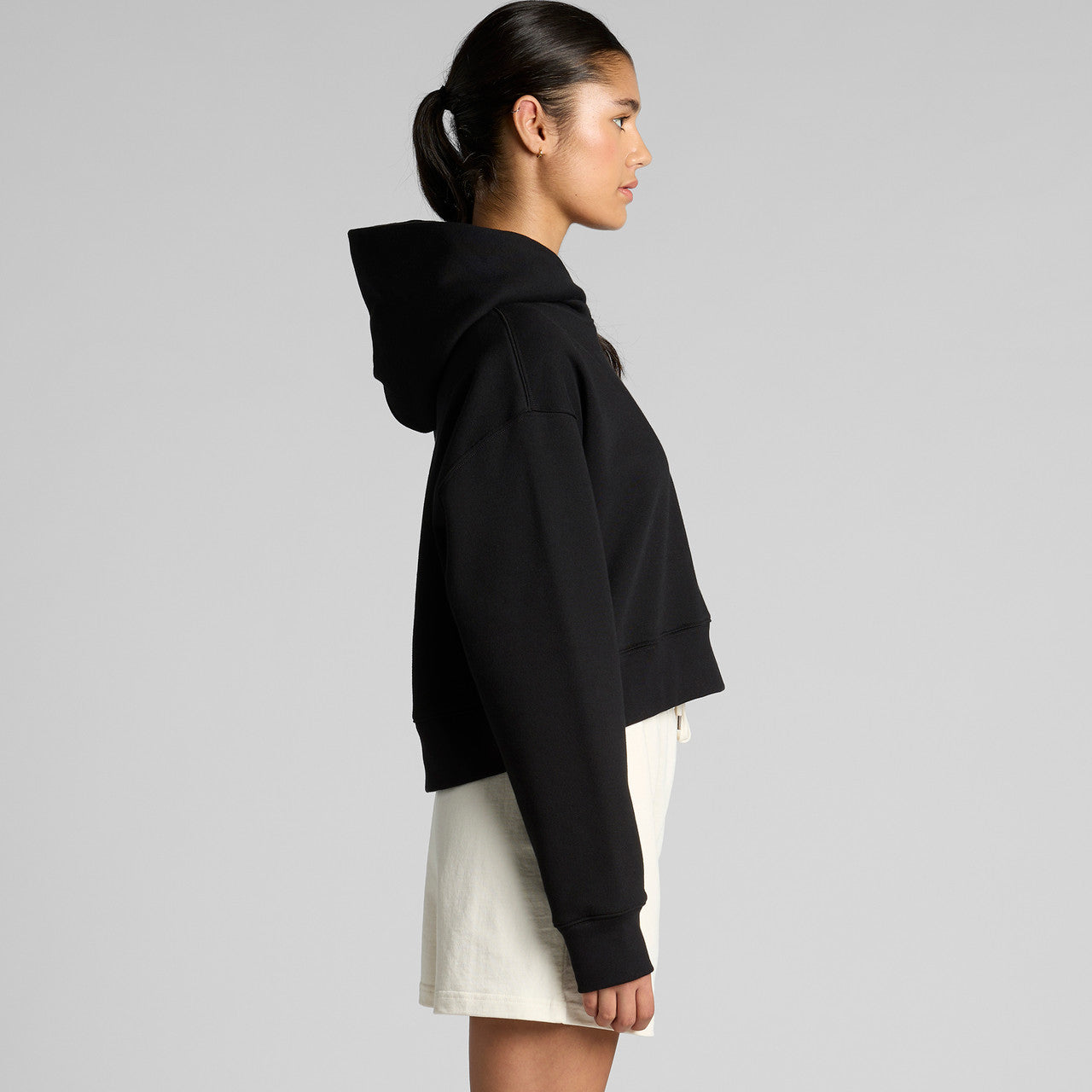 Wo's Relax Crop Hood – Hoodie - SIDE