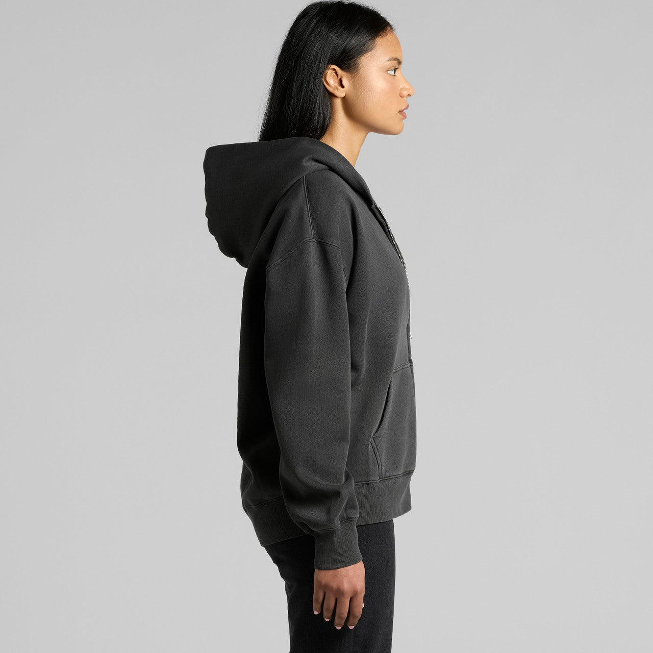 Wo's Relax Faded Zip Hood – Hoodie - SIDE