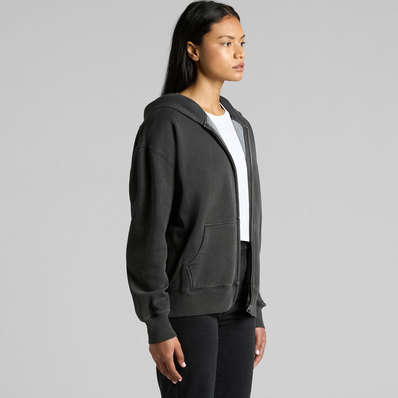 Wo's Relax Faded Zip Hood – Hoodie - TURN