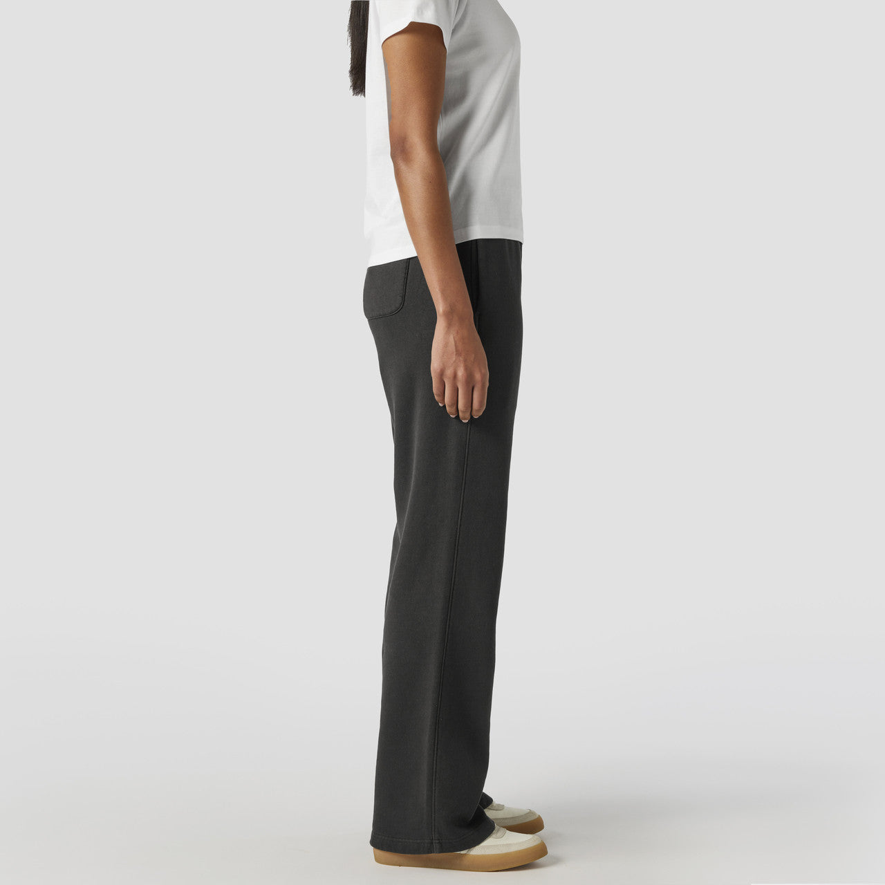 Wo's Relax Faded Cuffless Joggers – Track Pants - SIDE