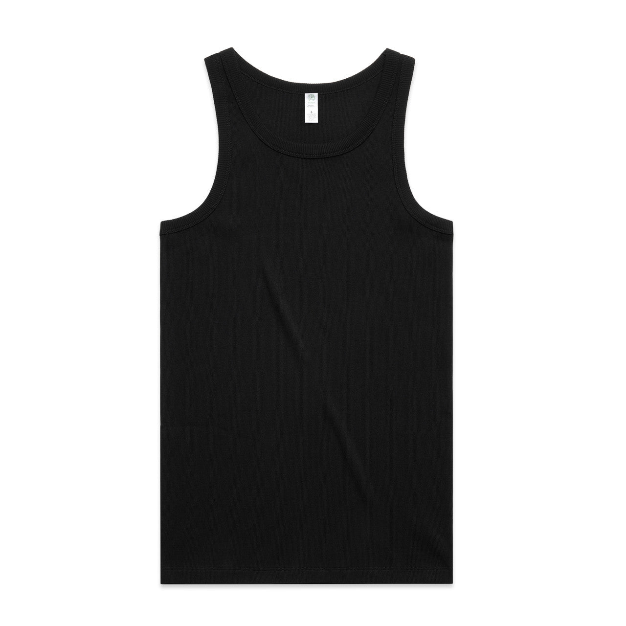 Organic Rib Singlet – Tank Top - Black