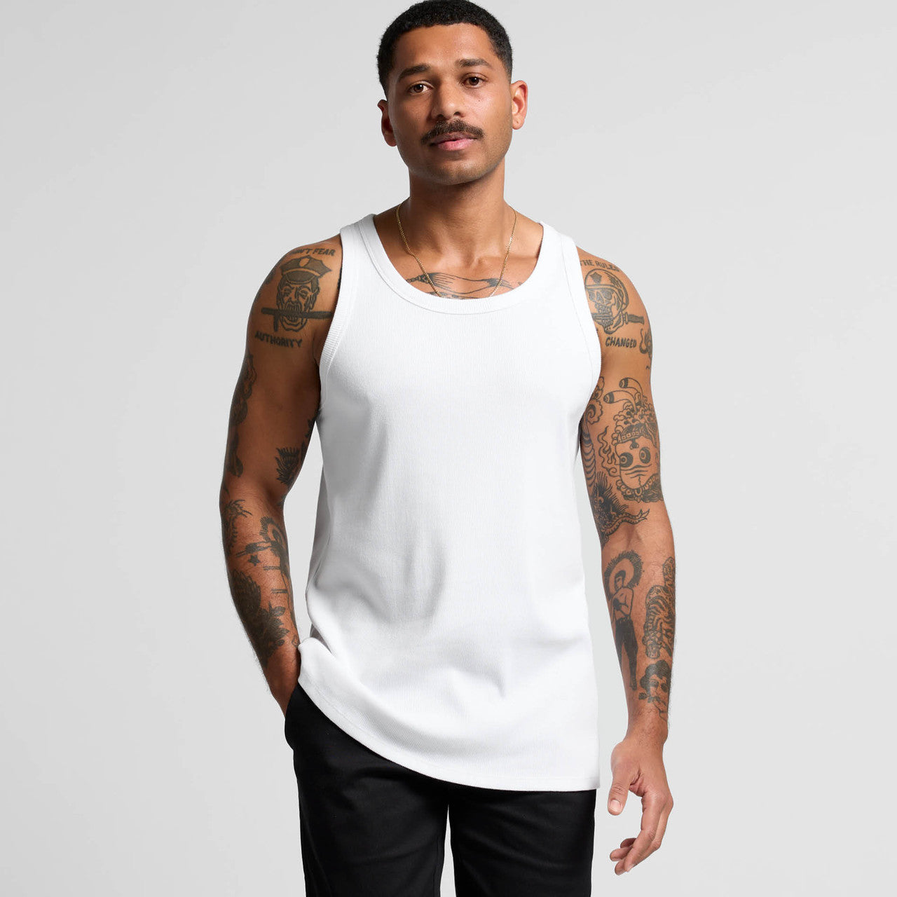 Organic Rib Singlet – Tank Top - BACK