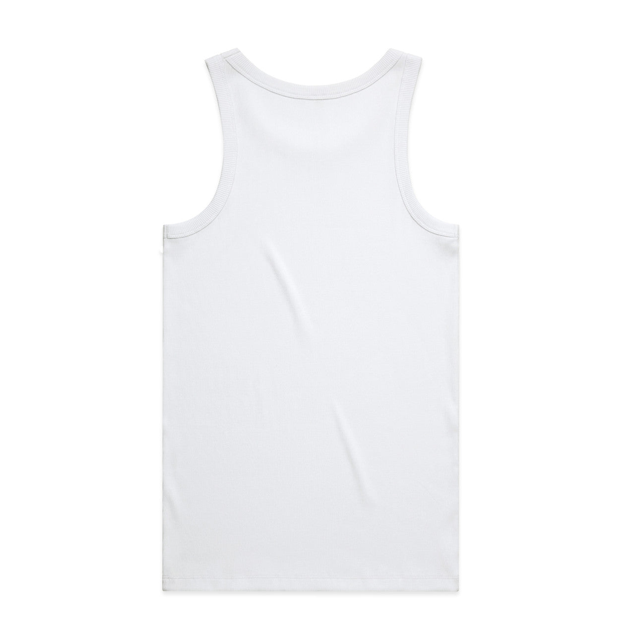 Organic Rib Singlet – Tank Top - WHITE - BACK