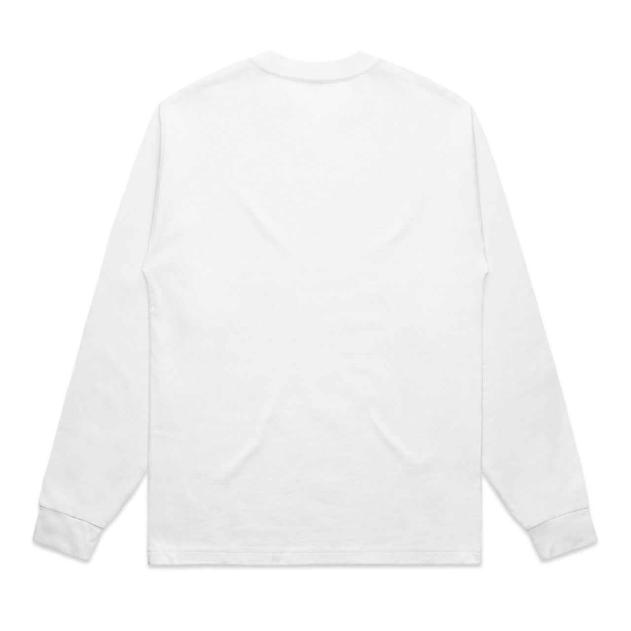 Heavy L/S Tee – Long Sleeve Tee - WHITE - BACK