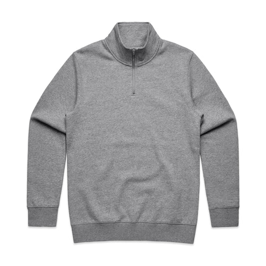 Stencil Half Zip Crew – Hoodie - Athletic Heather