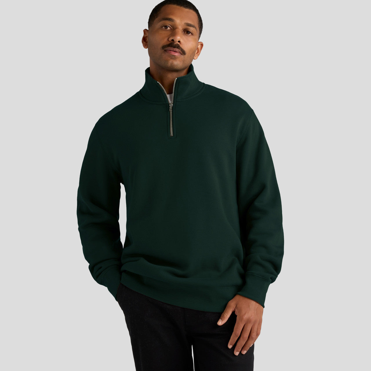 Stencil Half Zip Crew – Hoodie - EXTRA