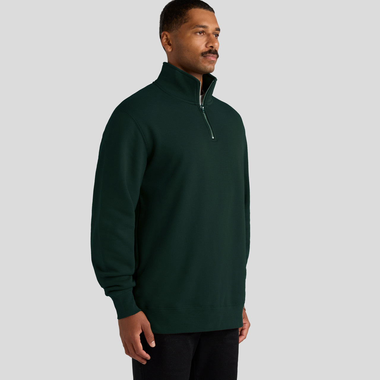 Stencil Half Zip Crew – Hoodie - SIDE