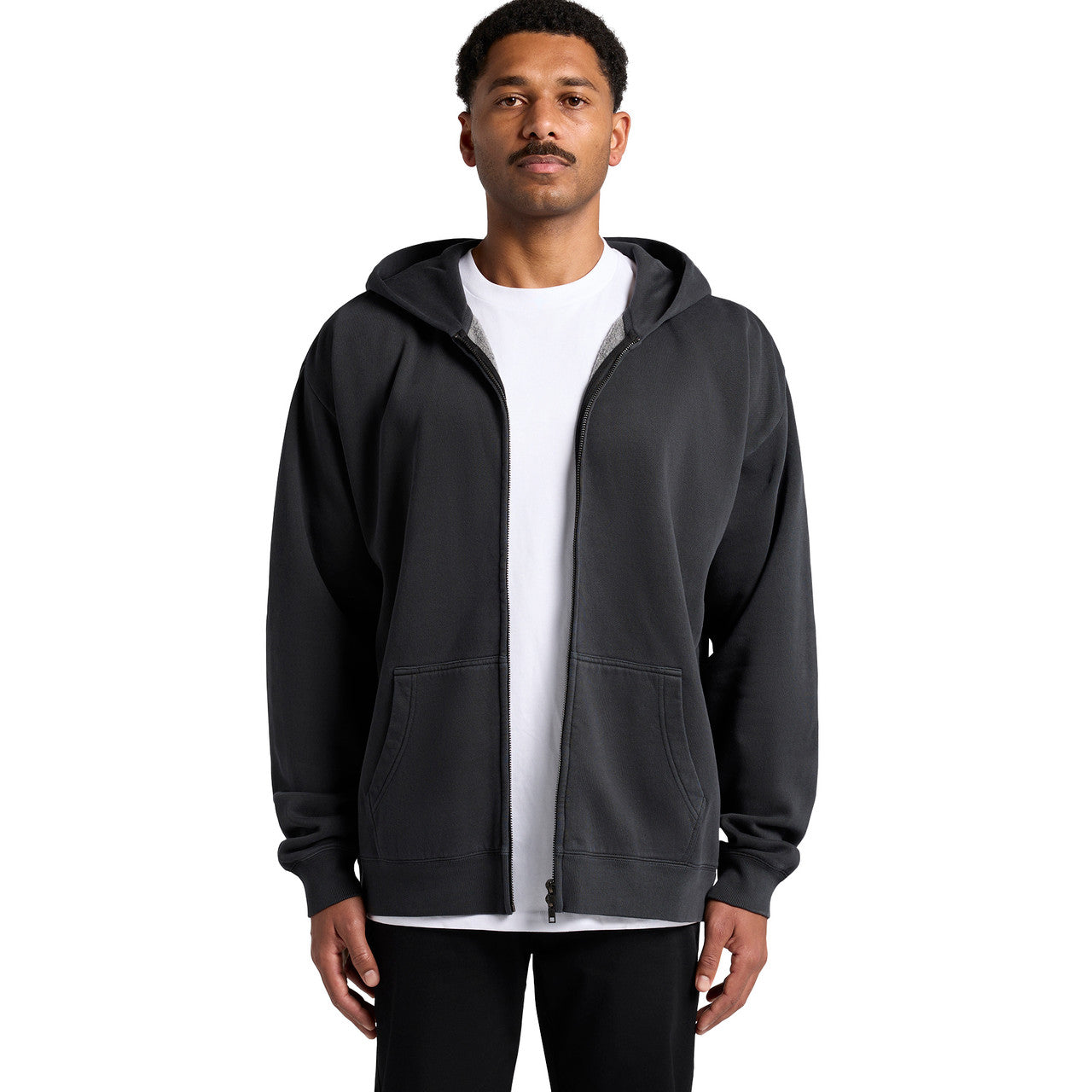 Relax Faded Zip Hood – Hoodie - FRONT