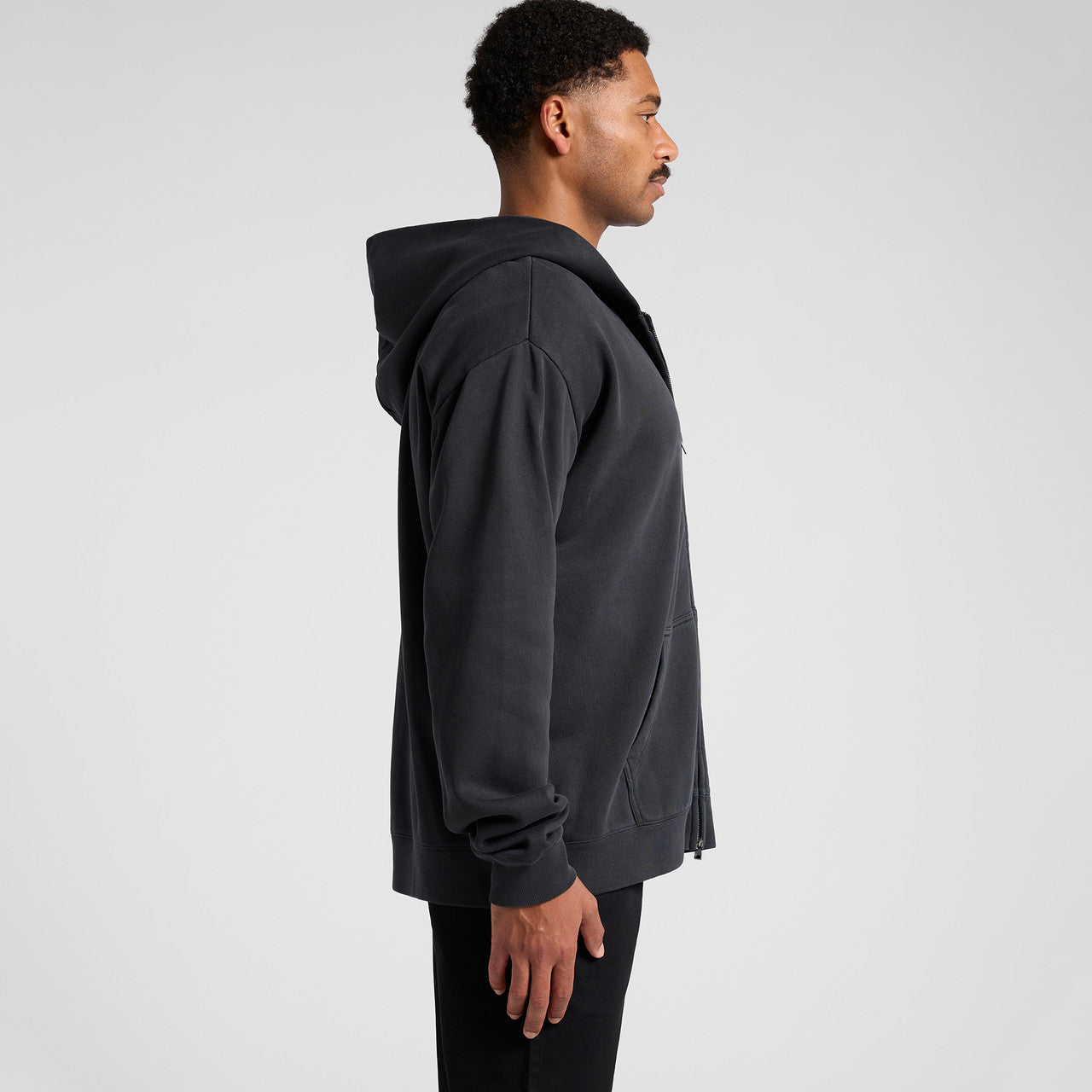 Relax Faded Zip Hood – Hoodie - SIDE