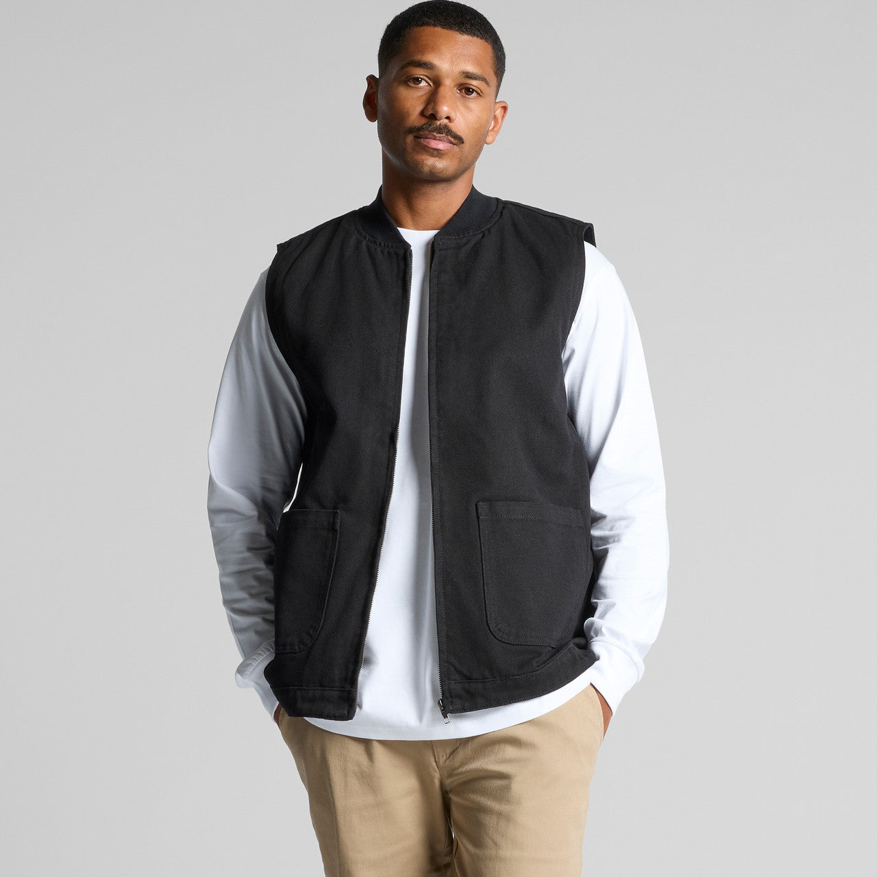 Canvas Heavy Vest – Jacket - BACK
