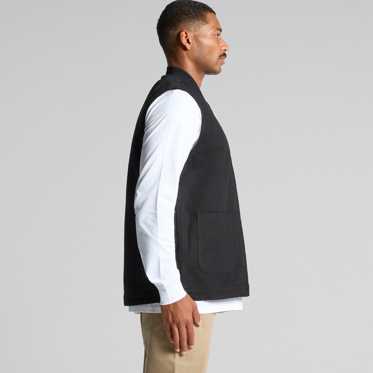 Canvas Heavy Vest – Jacket - SIDE