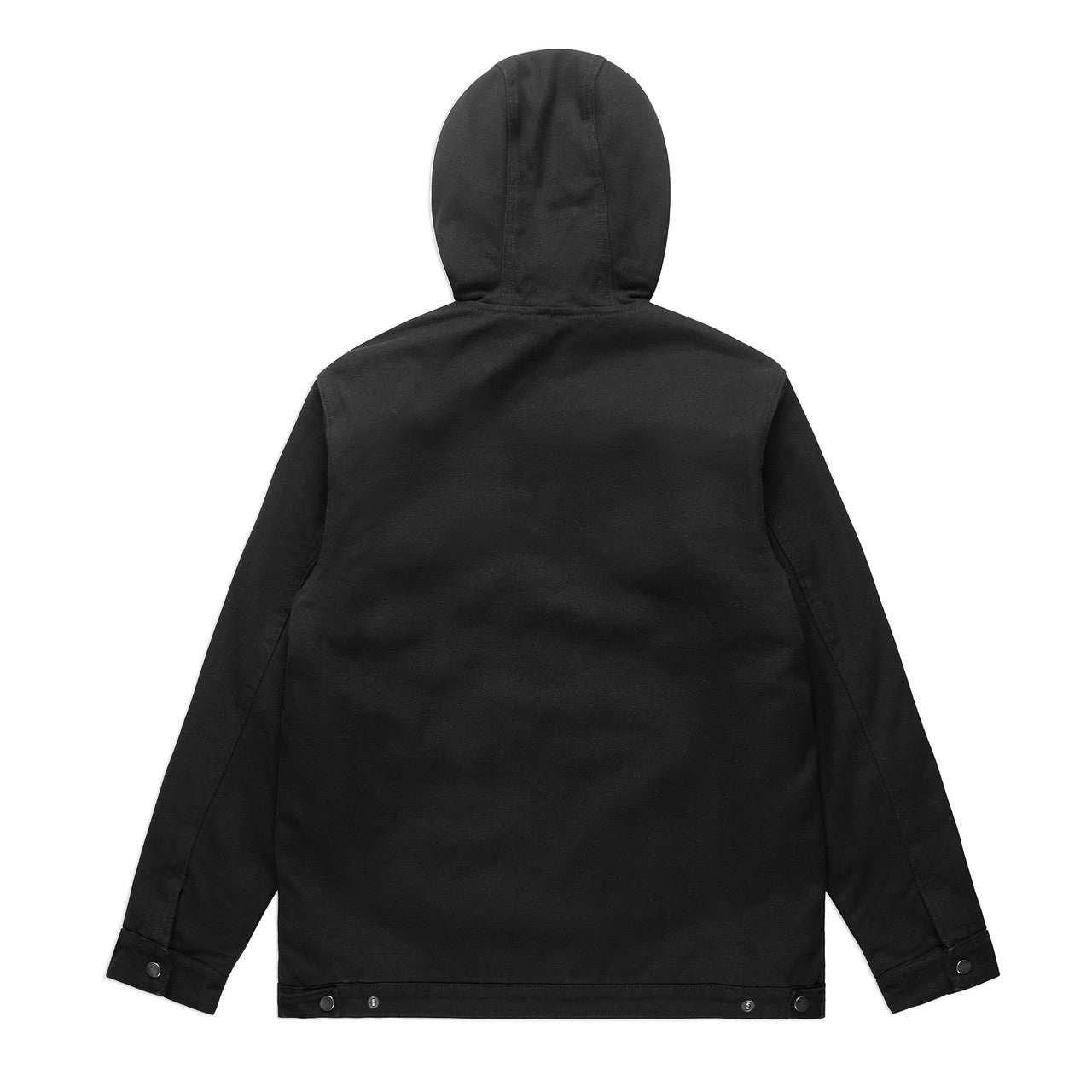 Canvas Heavy Hooded Jacket - BLACK - BACK