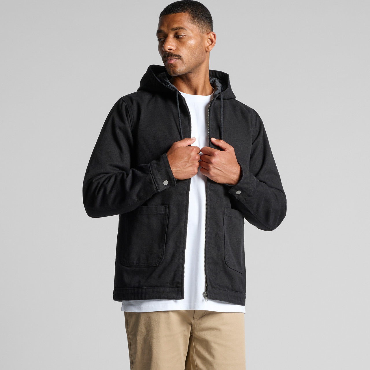 Canvas Heavy Hooded Jacket - BACK