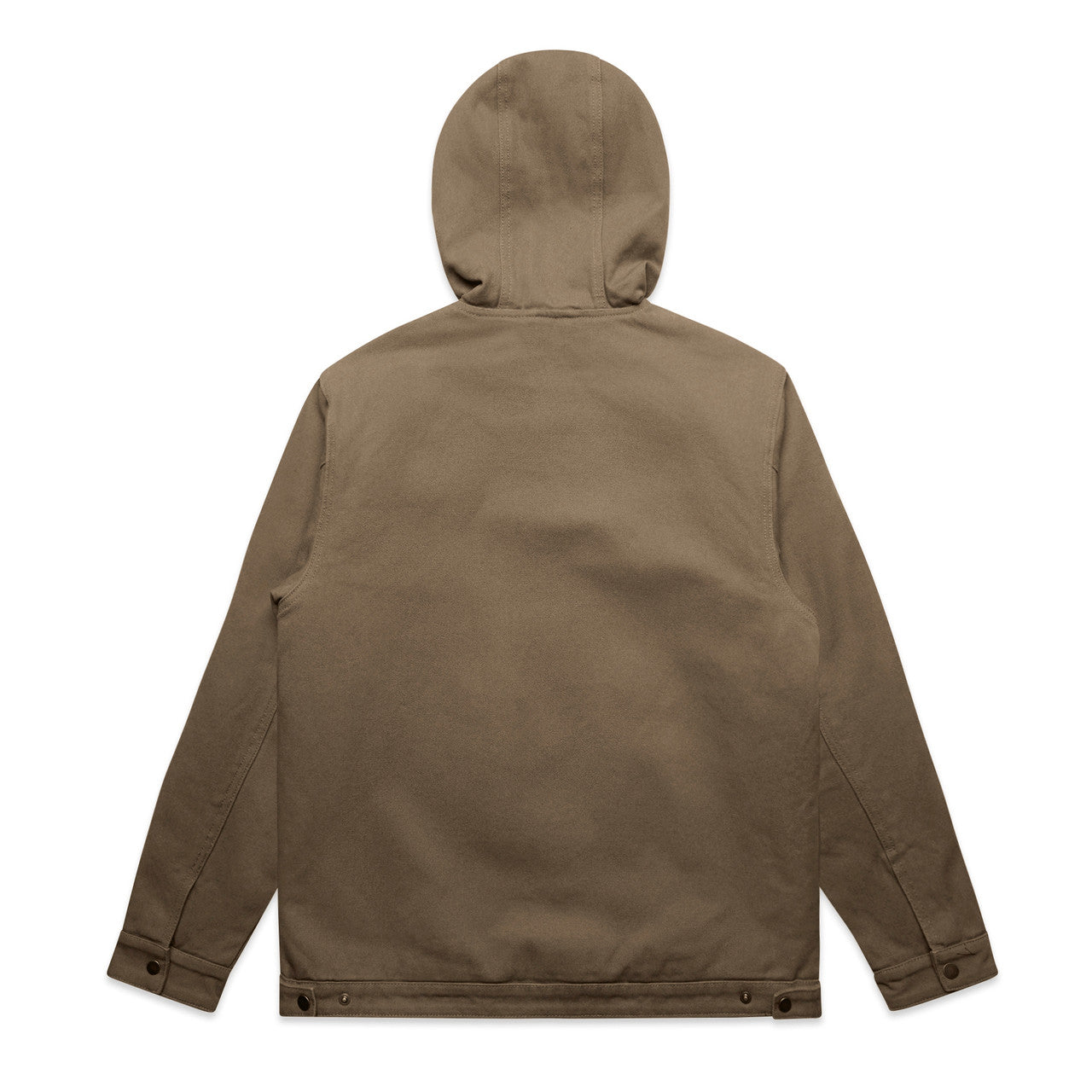 Canvas Heavy Hooded Jacket - WALNUT - BACK