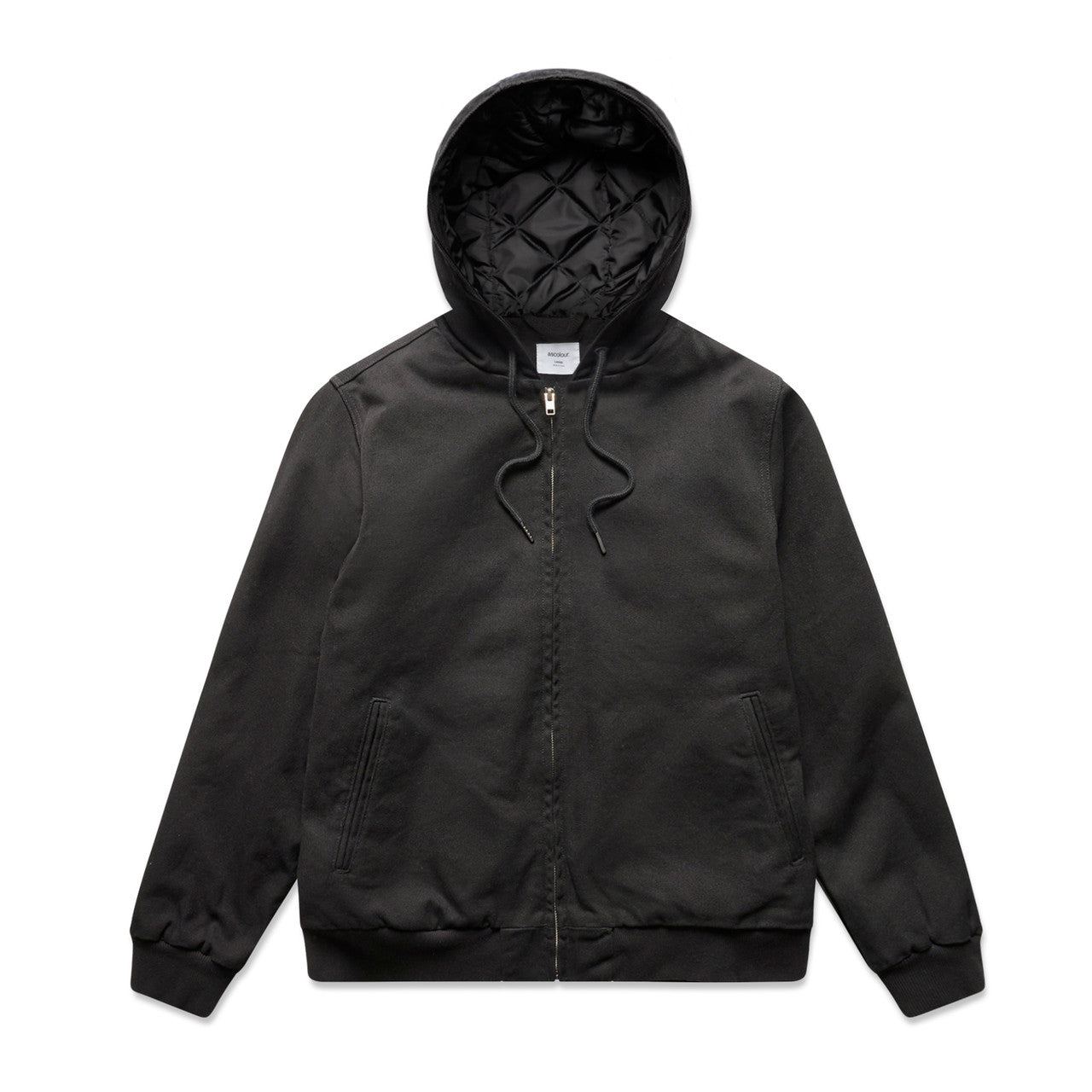 Canvas Bomber Hood Jacket – Hoodie - Black