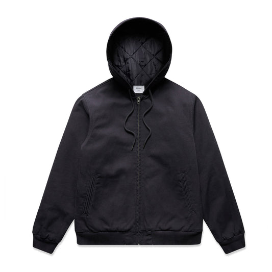 Canvas Bomber Hood Jacket – Hoodie - Ink Blue