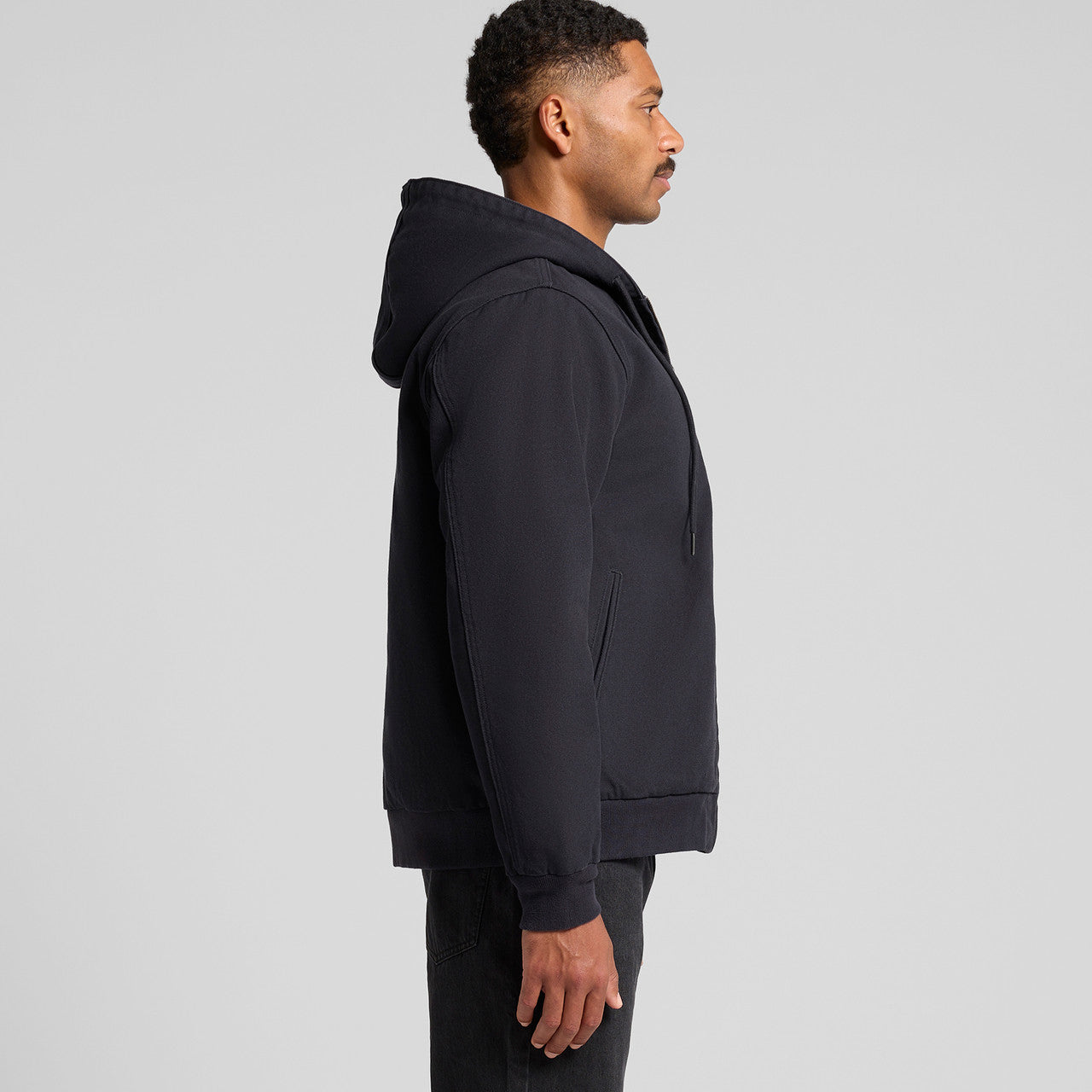 Canvas Bomber Hood Jacket – Hoodie - SIDE