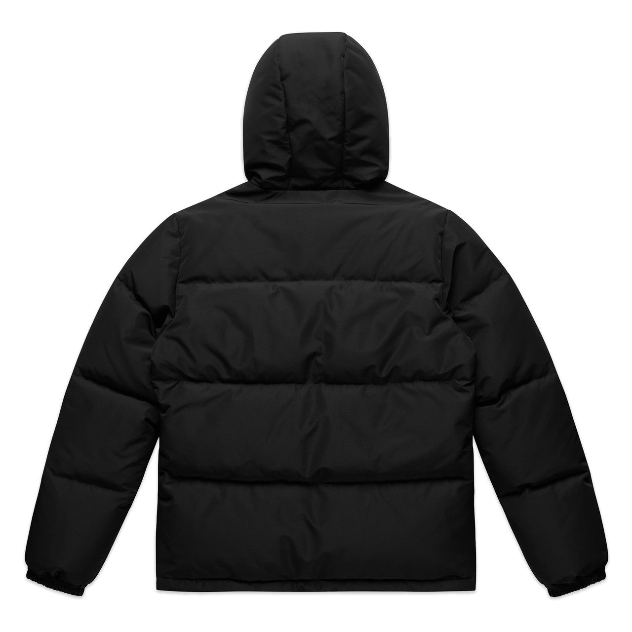 Hooded Puffer Jacket - BLACK - BACK