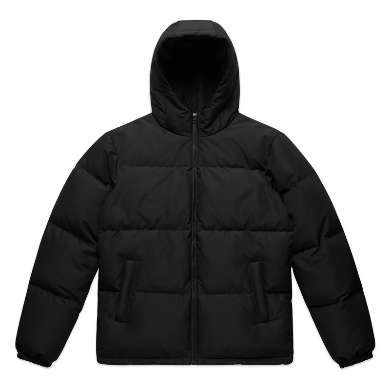 Hooded Puffer Jacket - Black