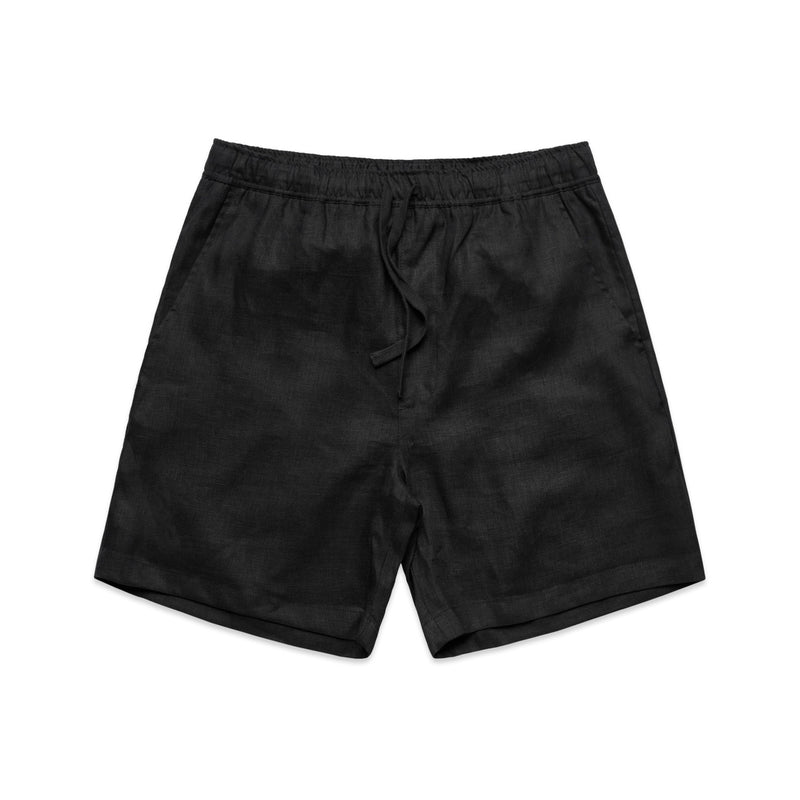 Linen Shorts 18" - Black