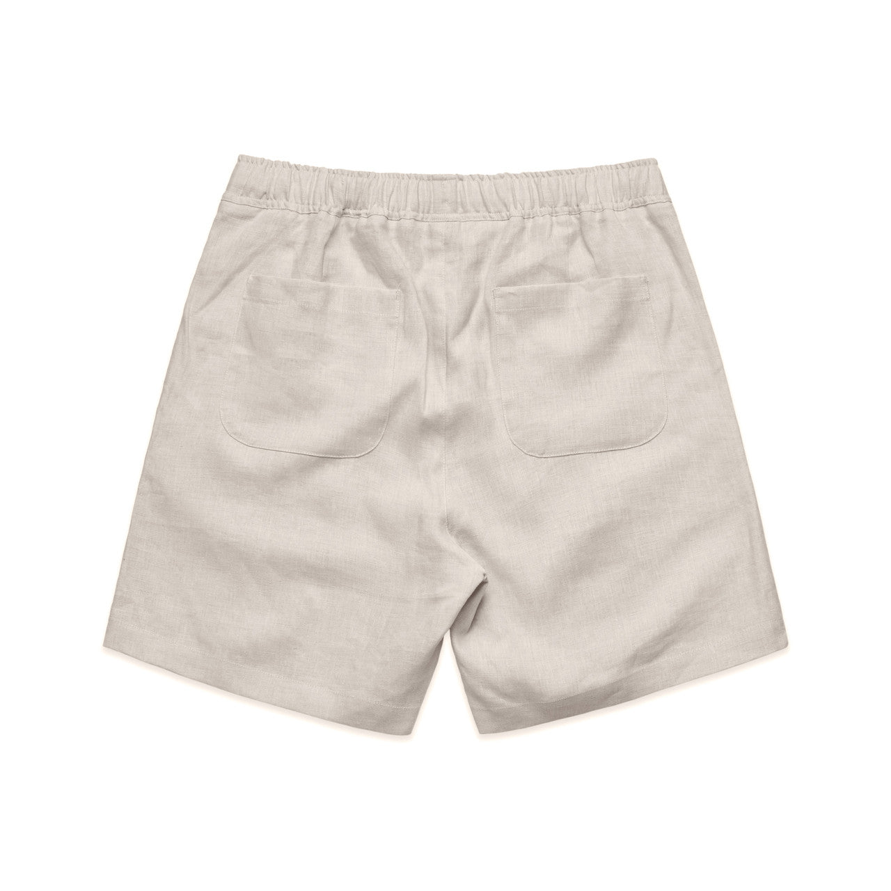 Linen Shorts 18" - NATURAL - BACK