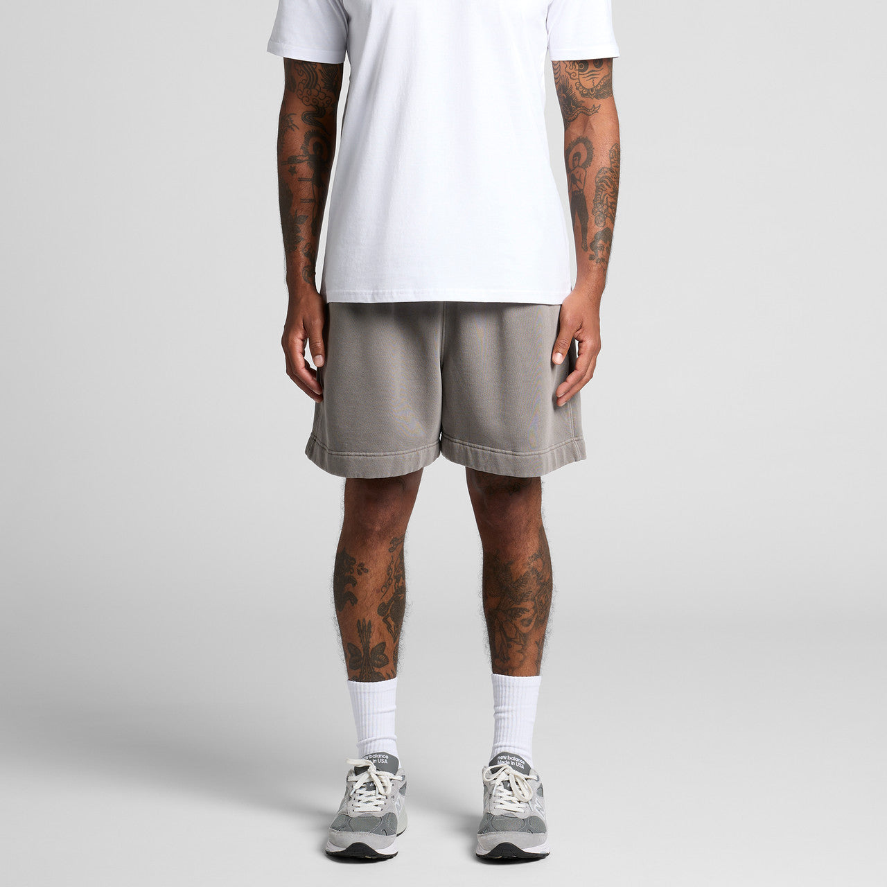 Relax Faded Track Shorts 18" - MAIN