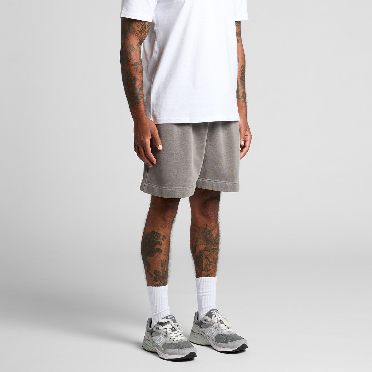 Relax Faded Track Shorts 18" - TURN