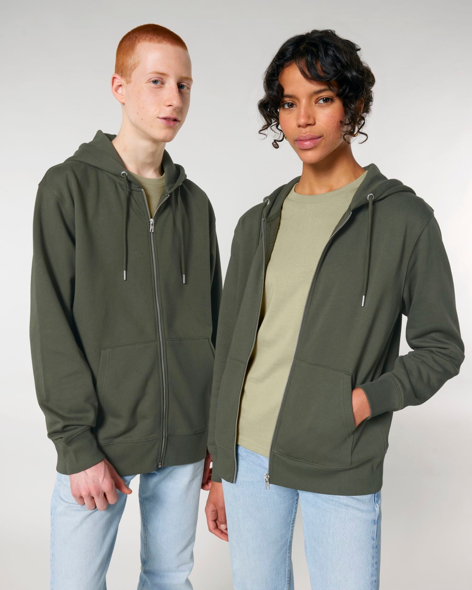Cultivator 2.0 – Unisex Zip-thru sweatshirt - Worker Blue