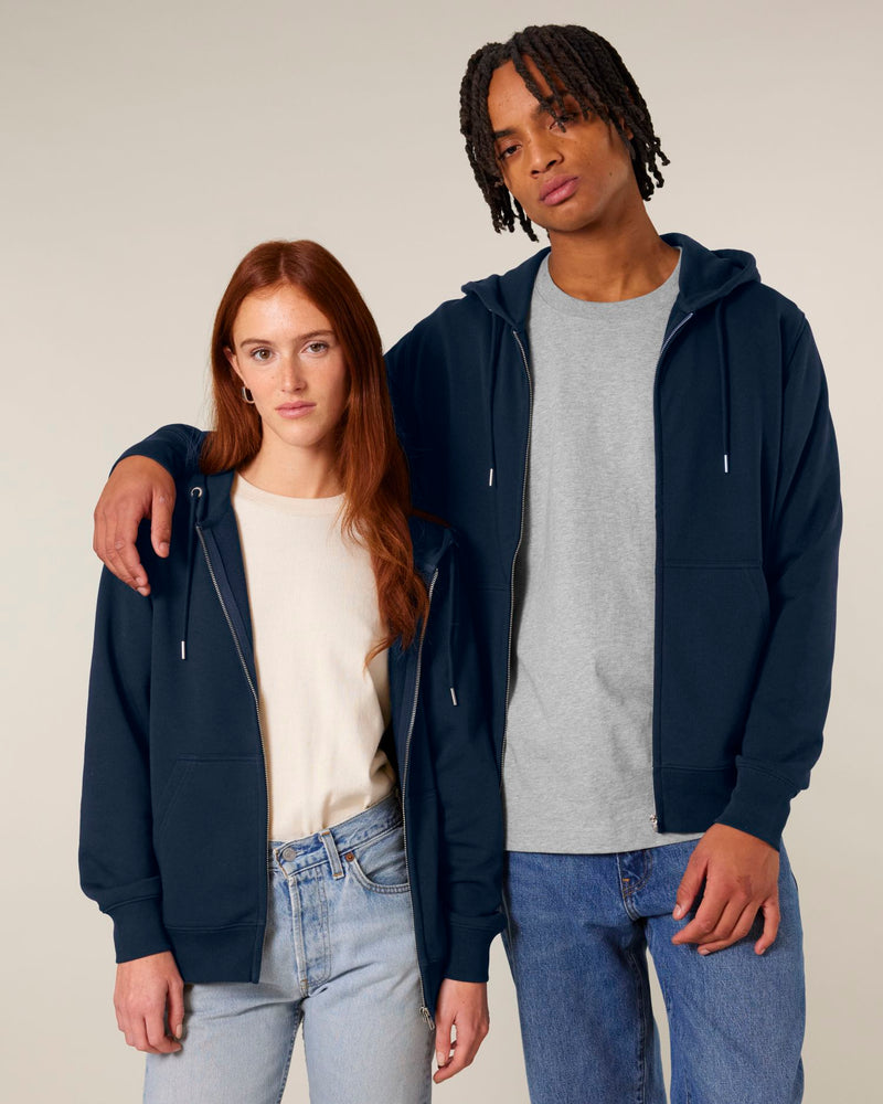 Connector 2.0 – Unisex Zip-thru sweatshirt - White