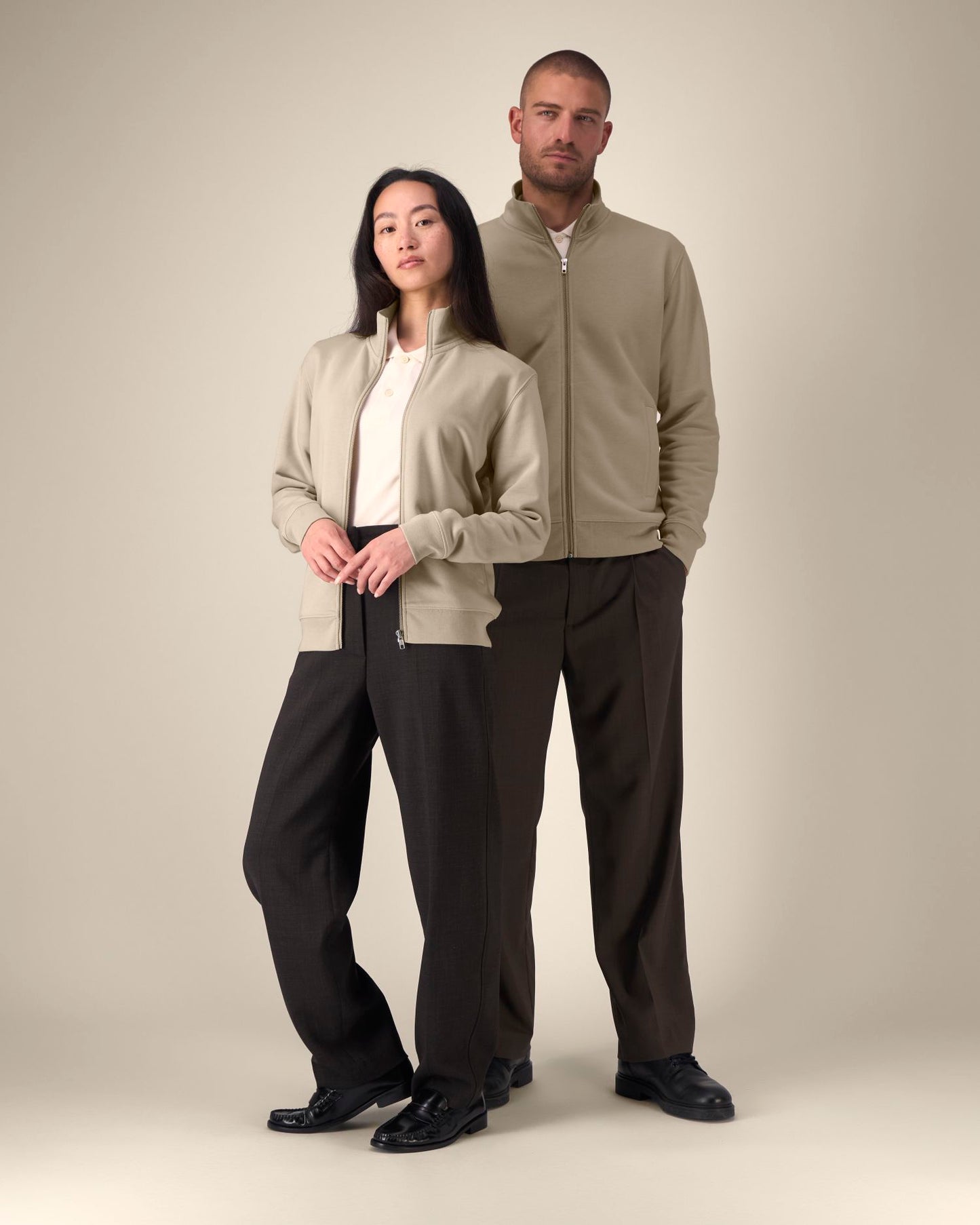 Trailer 2.0 – Unisex Zip-thru sweatshirt - White